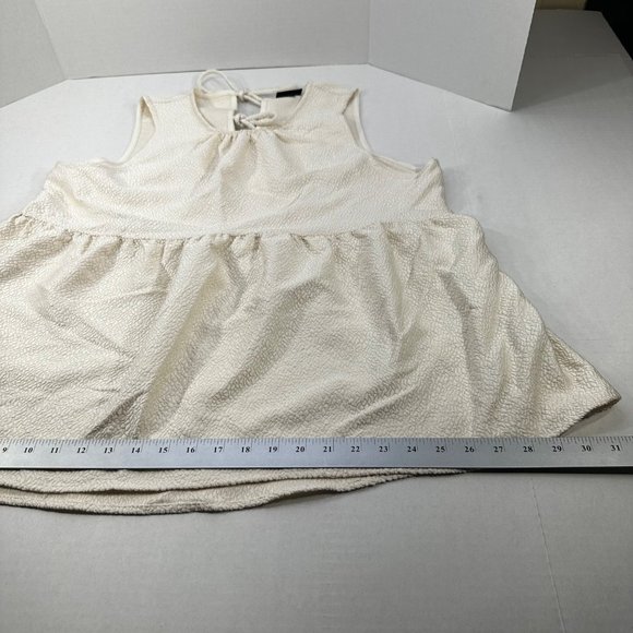 Who What Wear Women's Size XL Top Sleeveless Beige Textured New Without Tags - Picture 8 of 9